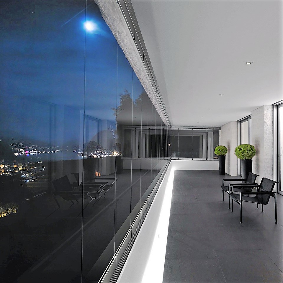Clear Edge Balcony Closed Night