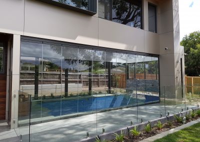 enclosed pool room