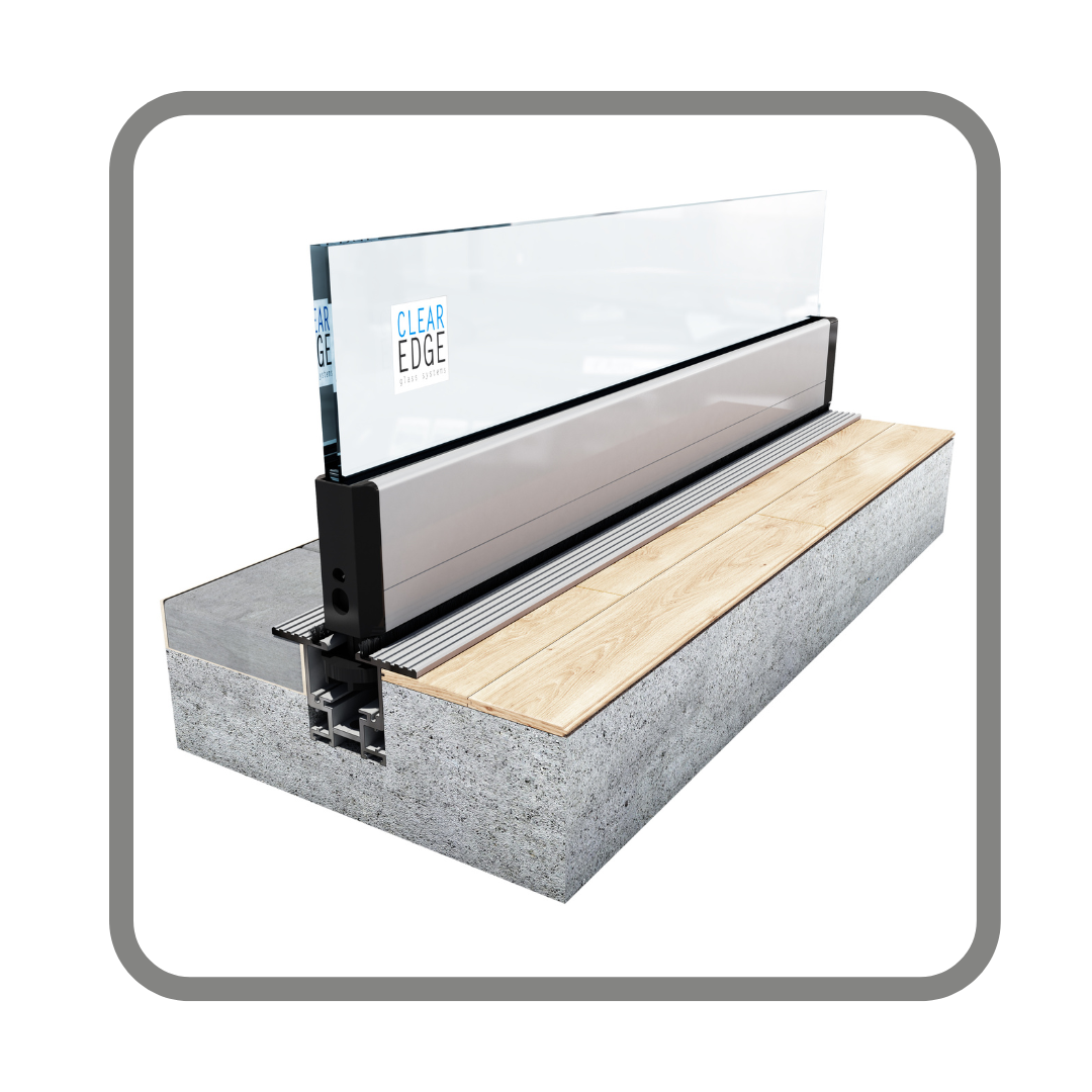 recessed floor track